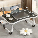 Foldable Lap Desk for Laptop Portable - Bed Table with Phone Stand & Cup Holder