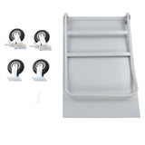 2000lbs Industrial Silver Flat Dolly Cart Heavy-Duty Iron Hand Truck