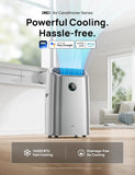 Portable 14000 BTU Floor AC with Fan, Dehumidifier, Smart Control, 24H Timer