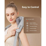 Cordless Neck Shoulder Massager with Heat for Eases Muscle Tension
