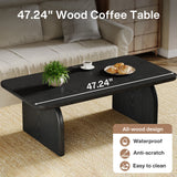 Tribesigns Farmhouse Rectangular Coffee Table, 47.24-Inch w/ Sturdy Base