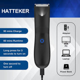 Hatteker Groin Area Hair Trimmer Lawn Mower Ceramic Blade Waterproof Wet Dry Clippers Pubic Armpit Body Hair