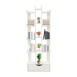 KOLHGNSE Open Shelf Bookcase Cabinet 15-Compartment Floor Standing Shelves Books Display