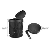 Foldable Car Trash Bin With Lid, Spill-Proof Oxford Cloth Garbage Container