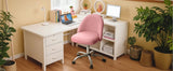 Furniwell Office Chair Armless Cute Desk Chair Modern Adjustable Swivel Vanity Task Computer Chair Home