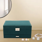 17x24x11cm 3 Tiers Large Capacity Jewelry Box with Safety Lock for Rings