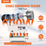 6-12mm Width Vertical Continuous Band Sealer 600W Power Carbon Steel