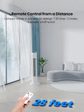 Electric Tower Fan with Remote, Quiet Cooling, Oscillating, 7.5H Timer