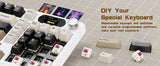 ATTACK SHARK X98Pro Wireless Mechanical Keyboard with Screen & Knob, Tri-mode Gasket Hot Swappable RGB  Keyboard, Web Driver