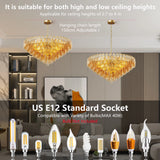 14-Light Gold Modern Round Chandelier for Living Room, 37" Extra Large Chandelier