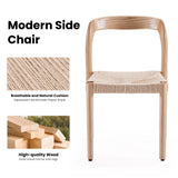 Farini Set of 2 Ash Wood Stackable Dining Chair Mid Century Modern