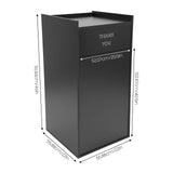 Restaurant Trash Can Cabinet with Tray Holder Commercial Trash Can 40 Gallon Garbage Can Cabinet for Restaurants