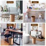 2 Pack 2.3 Gal Wood Trash Can Natural Small Wastebasket