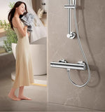 Thermostatic mixing valve, thermostatic device for hot and cold shower, automatic temperature control