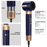 7 In 1 Hair Dryer Brush Brushless High Speed Hair Dryer with Diffuser Ionic Blow Dryer Hot Air Styling Comb