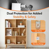 JHK 3 Tier Bookshelf Wooden 7 Cube Storage Organizer Display Bookcase Open Standing Shelf