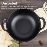 2pcs Cast Iron Pan Versatile Skillet Non-Stick Durable Cookware For Home Restaurant