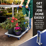 Heavy Duty Foldable Push Cart Dolly 330 lbs Capacity Collapsible Hand Truck with Swivel