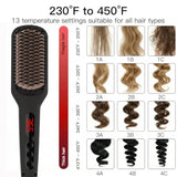 Pro Ceramic Ionic Hair Straightener Brush for Home Salon MCH Fast 20s Heating Tech with Auto-Off Safety