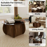 Minimalist Modern Circle Coffee Table For Living Room, Apartment, Office