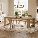 Tribesigns 86.61-Inch Dining Table for 6-8 People, Modern Narrow Long Kitchen Table