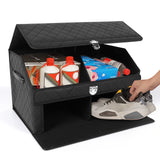 Double-Layer Car Trunk Organizer with Magnetic Lock Storage Organizers Collapsible Car Storage Bin
