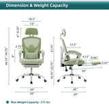 Office Desk Computer    with Footrest, Ergonomic Mesh Swivel Gaming