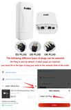 KuWFi 2.4G Wireless Bridge 300Mbps Outdoor CPE Wi Fi Signal PTP Long Range