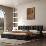 Queen Size Platform Bed with 38.5-inch High Extra-Thick Soft Headboard