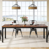 Tribesigns Dining Table for 6-8 People, 200cm Large Narrow Long Rectangular Kitchen Dinner Table