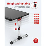 Laptop Desk Table, Adjustable Laptop Stand, Portable Lap Desks with Foldable Legs