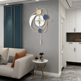 Large Modern Metal Wall Clocks with Swing Pendulum for Kitchen, Living Room