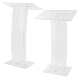 43.31 Inch Acrylic Clear Conference Podium School Speech Lectern Podium f