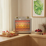 Food Dehydrator Machine,8-Tier Visible Food Dryer,Stainless Steel Food Drying Machine