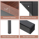 4.5ft Conference Table Set for 2, 55 x 24 Large Meeting Room Desk with Heavy Duty Steel Frame, Ideal for Office