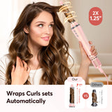 Bopcal 5 In 1 Hair Dryer Hot Air Comb Electric Hair Curling Iron 1200W High Speed Blower Multifunctional