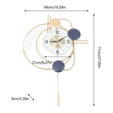Wall Clock 27.95" Large Metal Hanging Clocks Silent Modern Art Home Décor