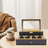 6/12/20/24/30Slots Large-capacity Watches and Glasses Display Box  Suitable for Hold Glasses Watches Jewelry Rings