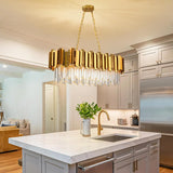 Crystal Chandeliers for Dining Room,Gold Chandeliers Modern Crystal Chandelier