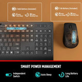 KM31 Wireless Keyboard and Mouse Combo - Full-Size Quiet Typing