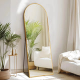 56"x21" Arched Full Length Mirror Free-standing Floor Mirror