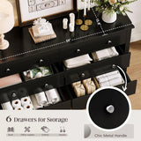 JUMMICO Dresser for Bedroom, 6 Wood Dresser Drawers For Bedroom