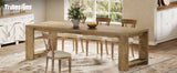 Tribesigns 86.61-Inch Dining Table for 6-8 People, Modern Narrow Long Kitchen Table