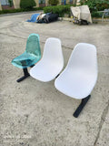 Three-person transparent plastic row chair Square waiting  Hospital bench