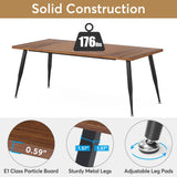 Tribesigns Dining Table180x80x75cm, Spacious Rustic Industrial Table for 6-8 People
