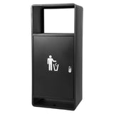 Commercial Outdoor Trash Can Public Street Regular Waste Storage Bucket 11 Gallon with Ashtray for Office
