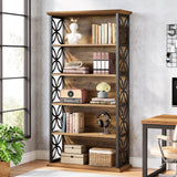 Tribesigns 71"  Tall Bookshelf,  6-Tier Industrial Bookcase with Metal Frame