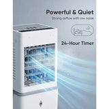 Evaporative Air Cooler for Home Office 10L Tank, Plastic Body, White