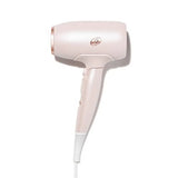 Travel-use lightweight hair dryer with ergonomic design, black color, fast drying and frizz smoothing