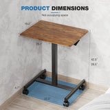 JHK Mobile Living Room Sofa Table Standing Desk Portable Computer Desk